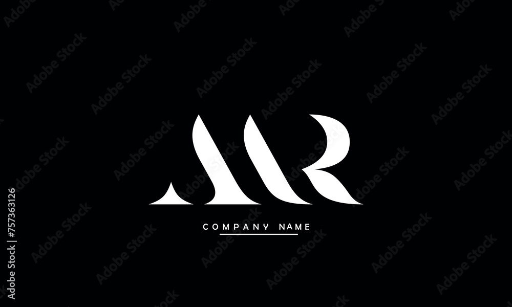 MR, RM, M, R Abstract Letters Logo Monogram MR, RM, M, R Abstract Letters Logo Monogram