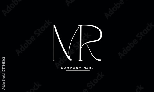 MR, RM, M, R Abstract Letters Logo Monogram