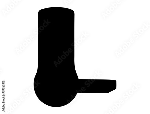 Door knocker silhouette vector art