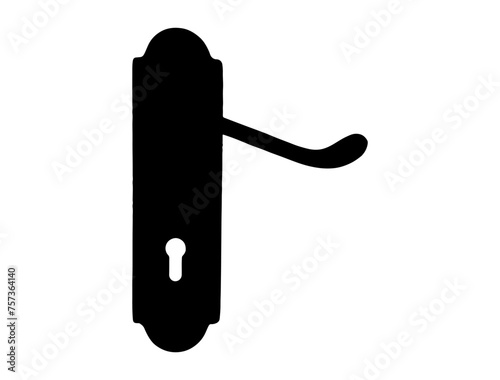 Door knocker silhouette vector art