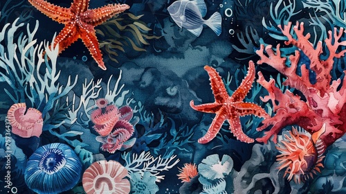 Vibrant Underwater Watercolor