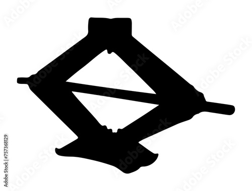 Lifting jack silhouette vector art