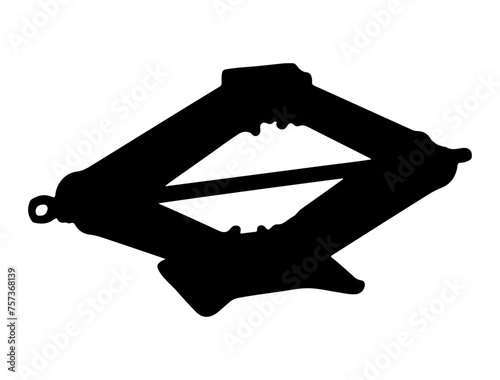 Lifting jack silhouette vector art