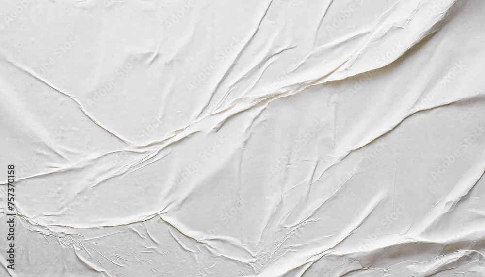Blank white crumpled and creased paper poster texture background Blank white crumpled and creased paper poster texture background