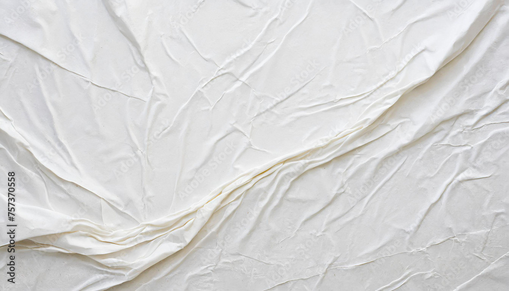 Blank white crumpled and creased paper poster texture background Blank white crumpled and creased paper poster texture background