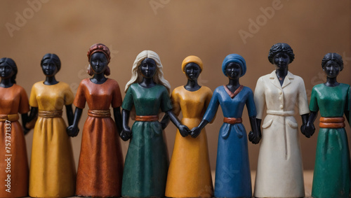 Figures of diverse colors holding hands, symbolizing an inclusive business mindset that values dignity and respect for all individuals.