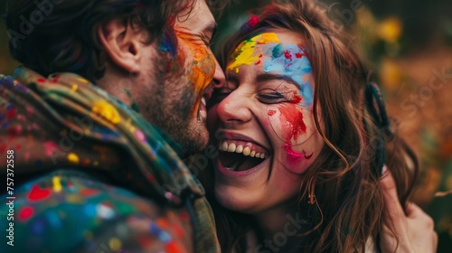 Captivating Moments of Joy and Colorful Intimacy