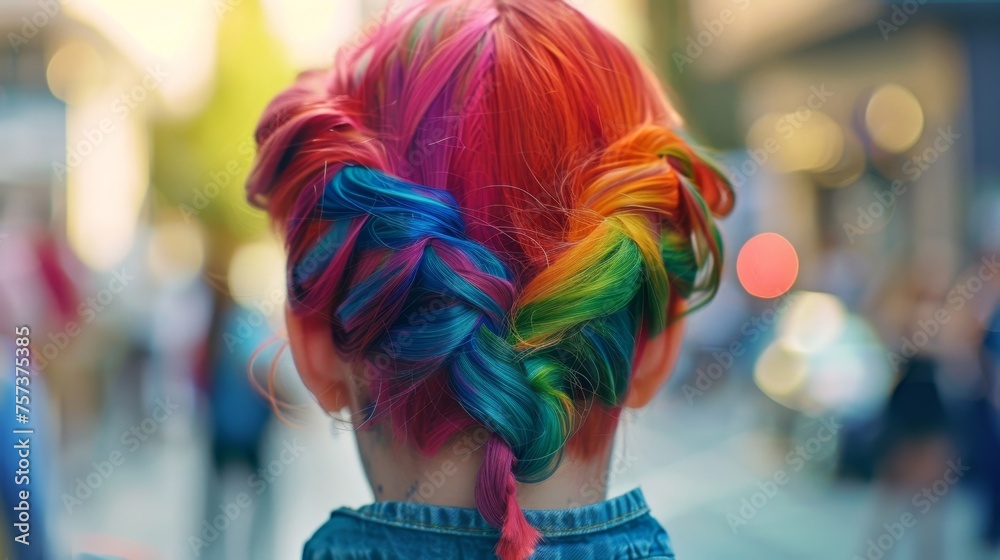 Colorful Braided Hair Capturing the Essence of Creativity and Style