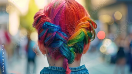 Colorful Braided Hair Capturing the Essence of Creativity and Style
