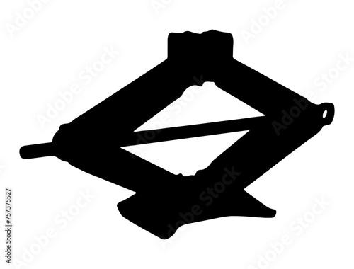 Lifting jack silhouette vector art