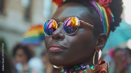 Celebrating Diversity and Expression at a Colorful Street Festival