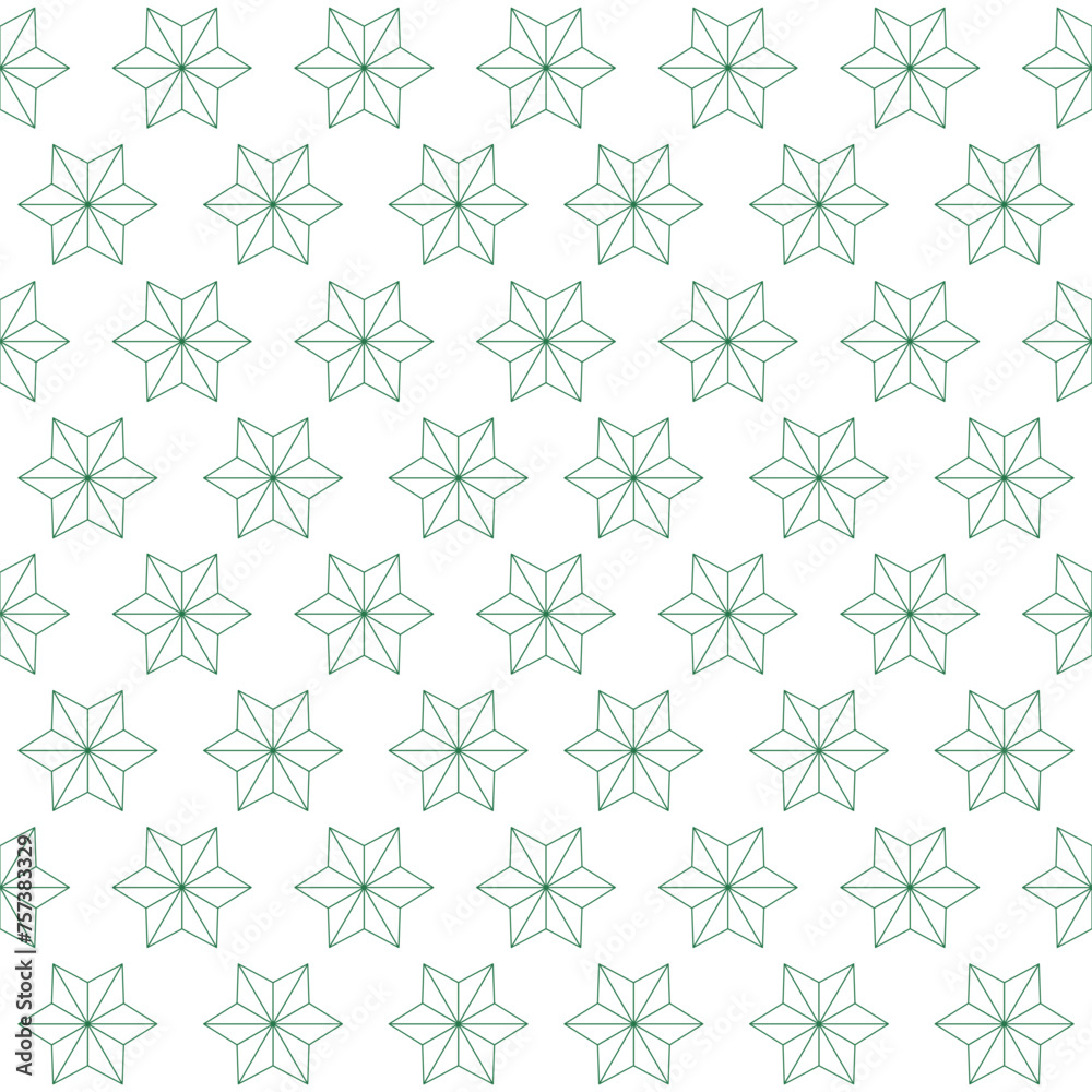 Seamless Japanese pattern with white hemp leaf motif vector illustration