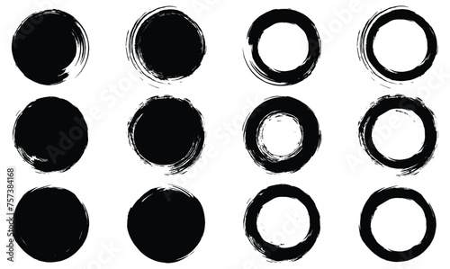 Set of paint brush strokes. Ink black stock brush vector, grunge brush for design. design elements.