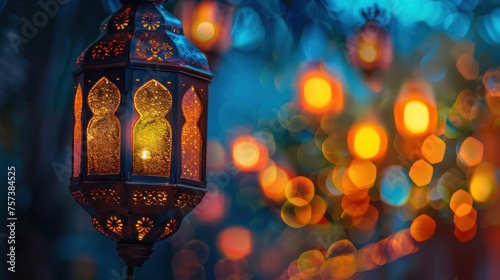 Ramadan lantern in the night