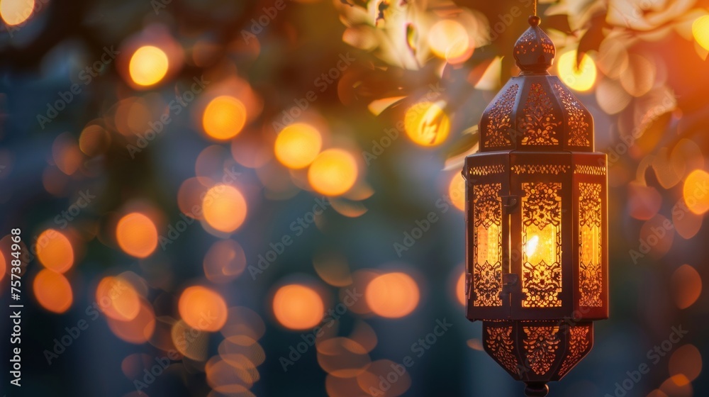 Fototapeta premium Ramadan lantern in the night
