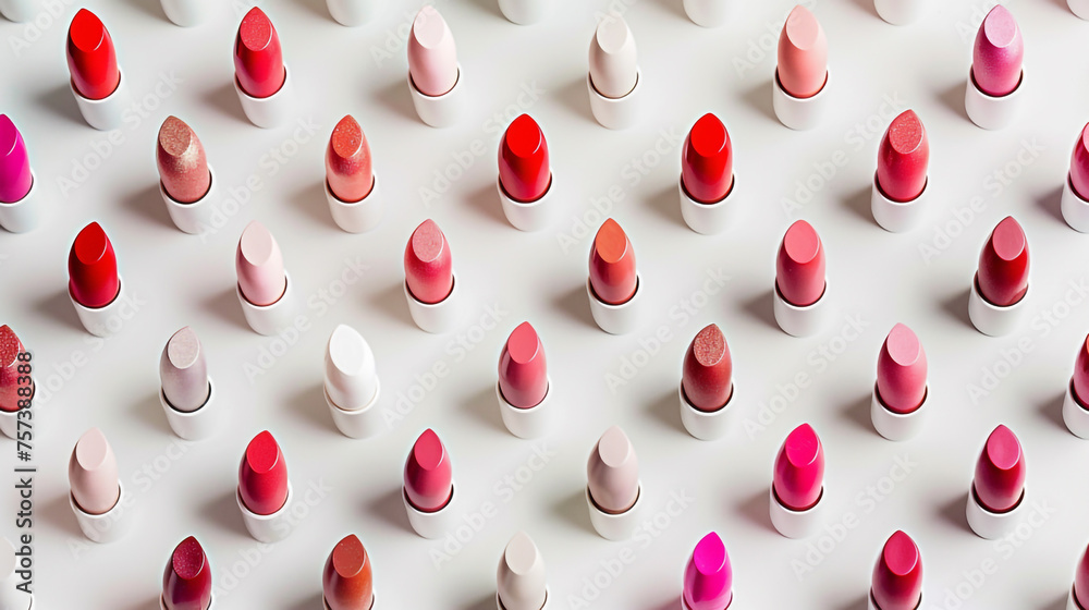a set of lipsticks.