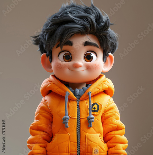 Cartoon  3D and illustration for animation on background. Character or studio concept for mock up. Realistic  innovative rendering. Graphic  design and creative inspiration in cutting-edge visuals.
