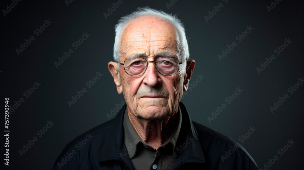 front portrait of 80 year old mature man in casual dress front portrait of 80 year old mature man in casual dress