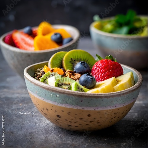 nutritious smoothie bowls  an image of beautiful and nutritious smoothie bowls