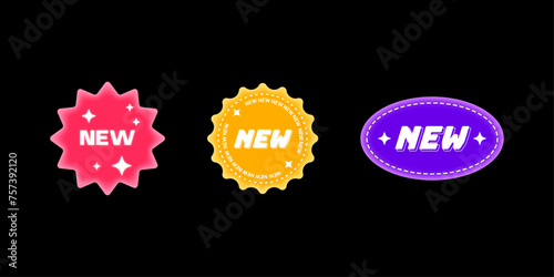 New Badge Vector Vibrant, Glowing Badge Sign