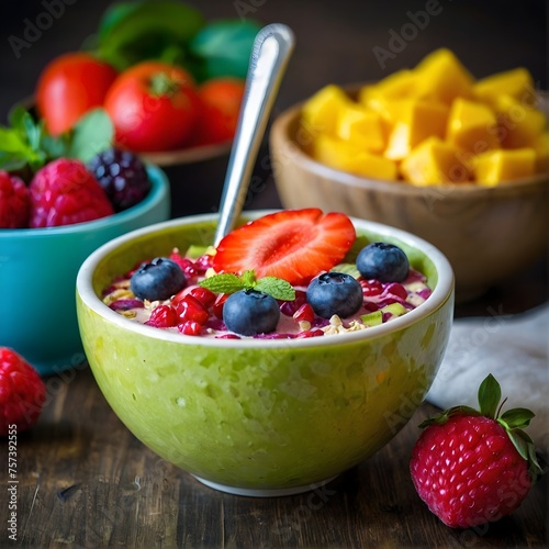 nutritious smoothie bowls  an image of beautiful and nutritious smoothie bowls