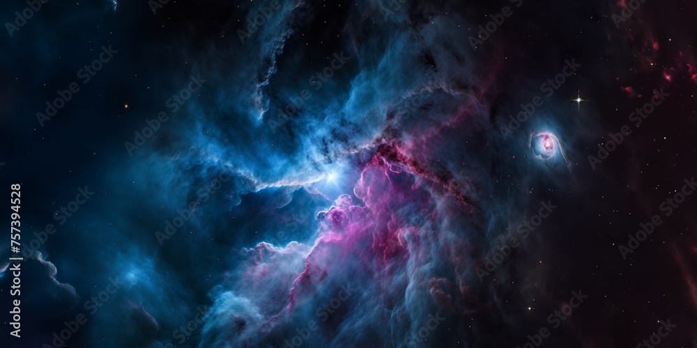 Cosmos  purple blue Nebula