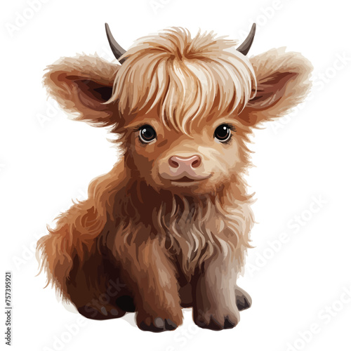 Adorable Baby Highland Cow