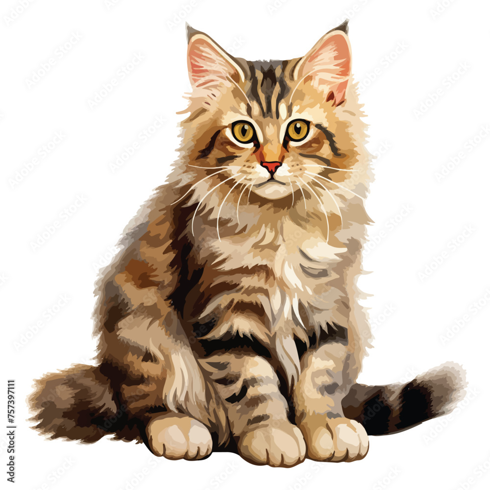 American Bobtail Clipart isolated on white background