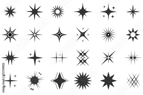 Stars collection. Star vector icons. Rating Star icon. Star vector collection. Modern simple stars. Vector illustration.