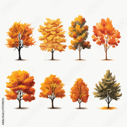 Autumn trees Clipart