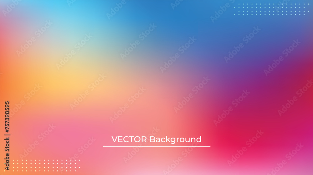 Smooth and blurry colorful gradient mesh background. Modern bright rainbow colors. Easy editable soft colored vector banner template. Premium quality Smooth and blurry colorful gradient mesh background. Modern bright rainbow colors. Easy editable soft colored vector banner template. Premium quality