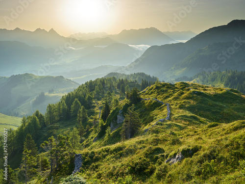 Blick vom Kitzbüheler Horn Richtung Fieberbrunn, Leoganger Steinberge, Tirol, Österreich photo