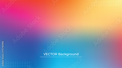 Wallpaper Mural Smooth and blurry colorful gradient mesh background. Modern bright rainbow colors. Easy editable soft colored vector banner template. Premium quality Torontodigital.ca