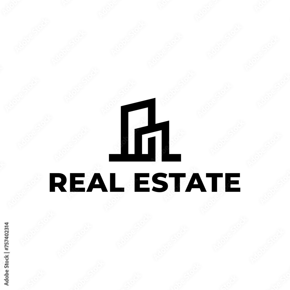 Real Estate logo design, vector and illustration