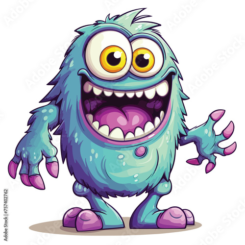 Cartoon Monster Clipart isolated on white background