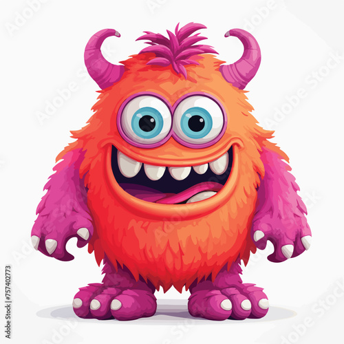 Cartoon Monster Clipart isolated on white background