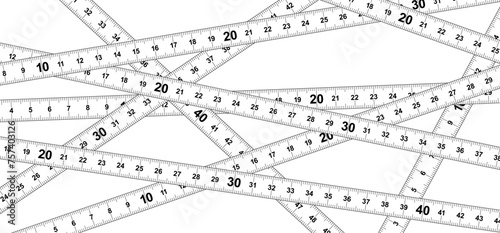 Yellow measuring tape. Working tapeline. tape measure, ruler metric measurement. Millimeter, centimeter, meter. Metric ruler mm, cm or m scale. School equipment icon. Tools sign