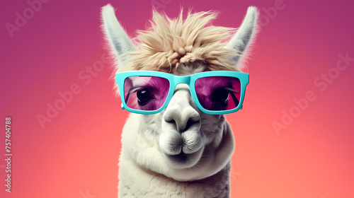 Llama wearing sunglasses © xuan