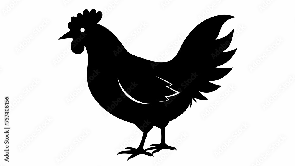 Fototapeta premium hen silhouette vector and svg file