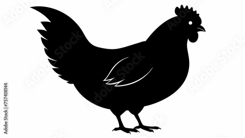 hen silhouette vector and svg file
