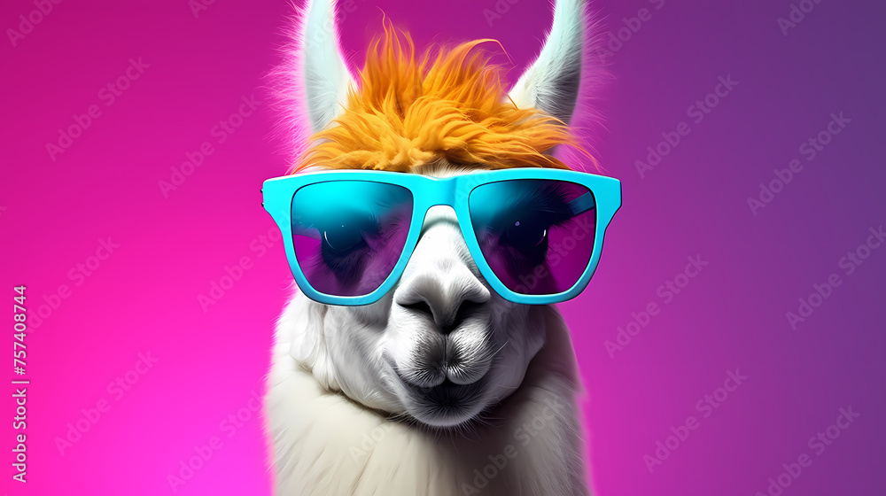 Llama wearing sunglasses