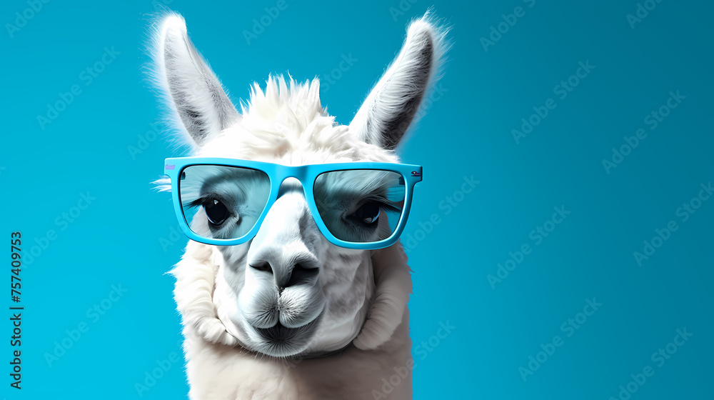 Llama wearing sunglasses