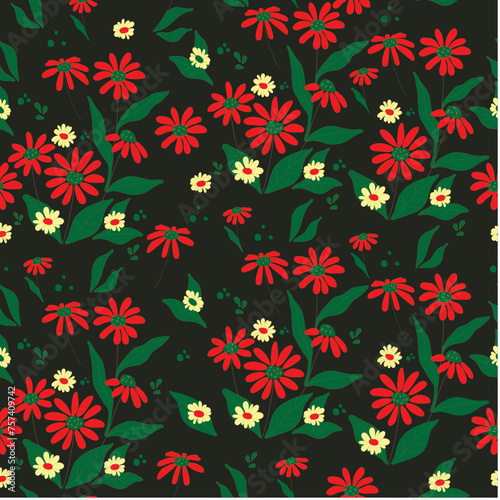 seamless pattern with flowers