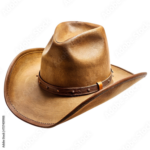 Cowboy hat isolated on a transparent background.