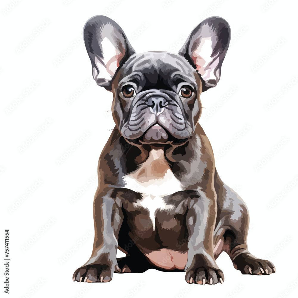 French Bulldog Clipart isolated on white background 