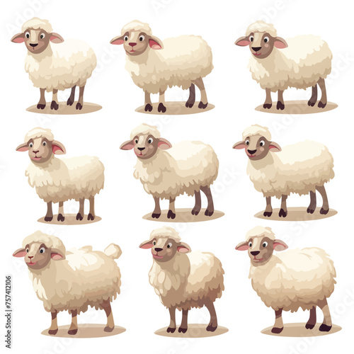 Funny Sheep Clipart Clipart isolated on white background