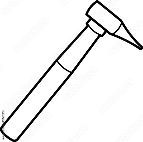 Otoscope Outline Illustration Vector