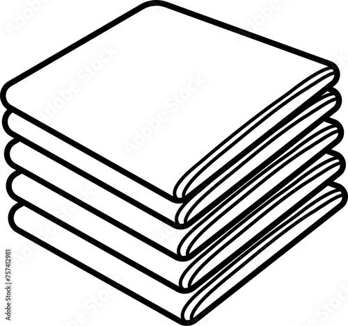 Gauze Pads Outline Illustration Vector