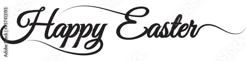 Happy easter letter calligraphy banner . EPS 10