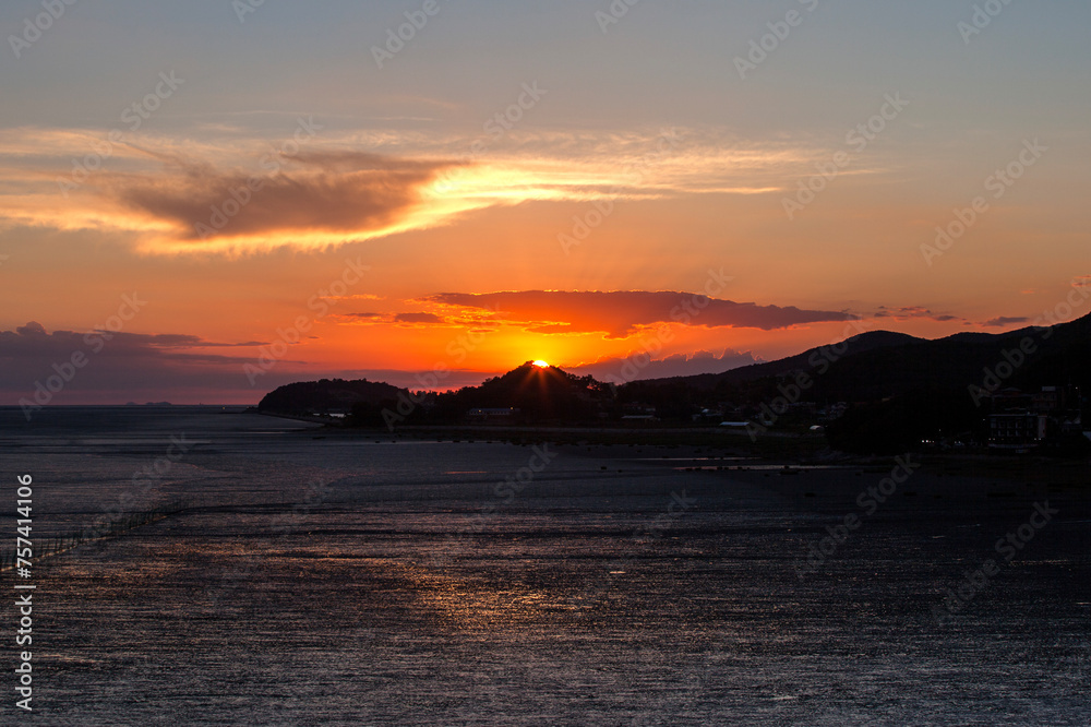 View of the sunset in Ganghwa Island